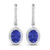 14KT White Gold 2.18ctw Tanzanite and Diamond Earrings