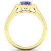 Image 4 : 14KT Yellow Gold 1.41ct Tanzanite and Diamond Ring