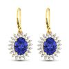 Image 3 : 14KT Yellow Gold 2.82ctw Tanzanite and Diamond Earrings