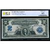 1899 $2 Mini Porthole Silver Certificate PCGS 63