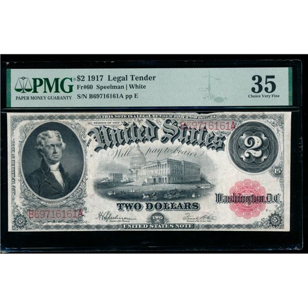 1917 $2 Legal Tender Note PMG 35