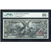 Image 1 : 1896 $5 Educational Silver Certificate PMG 66EPQ