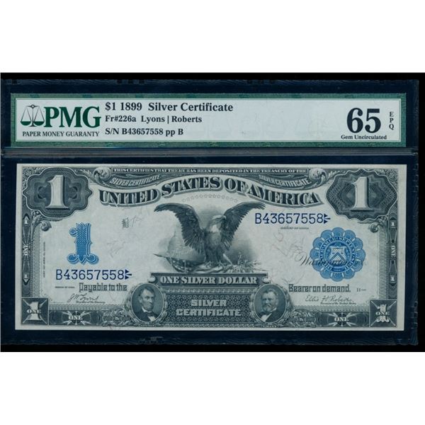1899 $1 Black Eagle Silver Certificate PMG 65EPQ