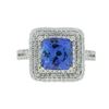 Image 1 : 2.73 ctw DARK Tanzanite and 1.13 ctw Diamond 14K White Gold Ring