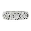 Image 4 : Solid 18K White Gold 0.76 ctw Star Pave & Bezel Diamond Open Work Wide Band Ring