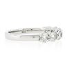 Image 5 : NEW Platinum 1.12 ctw Round Shared Prong Diamond Low Profile Wedding Band Ring