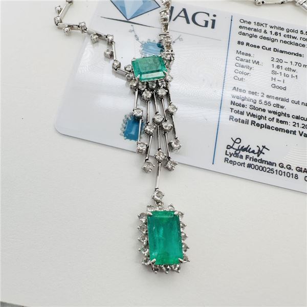 18KT White Gold Pink Sapphire and Diamond Drop Earrings