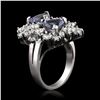 Image 3 : 3.57 ctw Tanzanite and 2.07 ctw Diamond 14K White Gold Ring