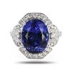 Image 3 : 8.67 ctw Tanzanite and 0.98 ctw Diamond Platinum Ring (GIA CERTIFIED)