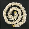 Image 5 : Vintage 11 Strand 31" Freshwater Pearl Necklace w/ 14k Gold Jade Handmade Clasp