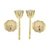Image 3 : NEW Classic 14k Yellow Gold 0.31 ctw Round 6-Prong Diamond Petite Stud Earrings