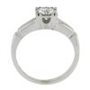 Image 2 : Vintage 14K Gold 0.66 ctw Round Brilliant Diamond in Square Basket Engagement Ri