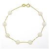 Image 3 : Effy 14k Yellow Gold 7" 6.6mm Cultured Pearl Station Rope Link Chain Bracelet