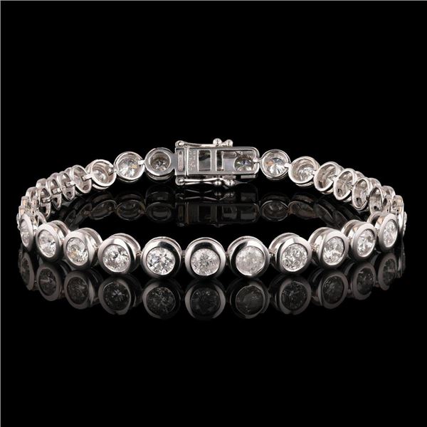 7.44 ctw Diamond 14K White Gold Tennis Bracelet