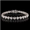 Image 1 : 7.44 ctw Diamond 14K White Gold Tennis Bracelet