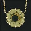 Image 3 : NEW 14K Yellow Gold 13 ctw Star Snowflake Cut Smoky Quartz Pendant Chain Necklac