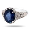 Image 2 : 4.79 ctw Tanzanite and 0.57 ctw Diamond 14K White Gold Ring