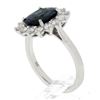 New 18K White Gold 3.22 ctw GIA NO HEAT Cushion Green Sapphire & Diamond Halo Ri