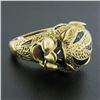 Image 8 : Vintage 18k Gold Detailed Black & Orange Enamel Work Leopard Cocktail Ring