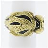 Image 9 : Vintage 18k Gold Detailed Black & Orange Enamel Work Leopard Cocktail Ring