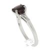 Vintage Platinum 1.99 ctw Round Rhodolite Garnet w/ Baguette Channel Diamond Rin