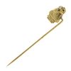 Antique Victorian 18K & 14k Gold Diamond Detailed 3D Lion Panther Head Stick Pin