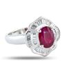 Image 1 : 2.10 ctw Ruby and 1.00 ctw Diamond 18K White Gold Ring