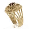 Image 2 : Vintage 10k Yellow Gold 1 ctw Round Multi Prong Set Garnet Twisted Wire Round Ri