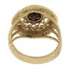 Image 3 : Vintage 10k Yellow Gold 1 ctw Round Multi Prong Set Garnet Twisted Wire Round Ri