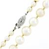 Image 5 : Vintage GIA Graduated Akoya Saltwater Pearl Necklace w/ 14k Gold Diamond Clasp