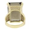 Image 1 : Vintage 12K Gold Large Octagonal Cut Smoky Quartz Solitaire Cocktail Ring
