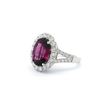 Image 3 : Fahsion Pink Tourmaline & Diamond Halo Ring