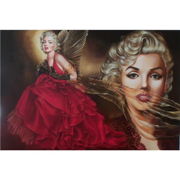 Marilyn in Red Dress ORIGINAL by Margaret Korona