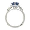 Image 9 : Vintage 14K Gold Burma No Heat 4.56 ctw GIA Oval Blue Sapphire & Diamond Ring