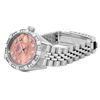 Image 6 : Rolex Ladies Stainless Steel Salmon Diamond Date Wristwatch 26MM