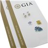 NEW 18k TT Gold 0.71 ctw GIA Hexagonal Fancy Yellow Diamond w/ Halo Stud Earring