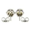 Image 3 : NEW 18k TT Gold 0.71 ctw GIA Hexagonal Fancy Yellow Diamond w/ Halo Stud Earring