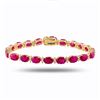 Image 1 : 19.40 ctw Ruby and 1.03 ctw Diamond 14K Yellow Gold Bracelet
