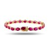 Image 2 : 19.40 ctw Ruby and 1.03 ctw Diamond 14K Yellow Gold Bracelet