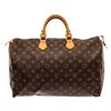 Image 1 : Louis Vuitton Brown Monogram Canvas Leather Speedy 40 Satchel Bag