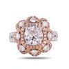 Image 1 : 1.96 ctw I COLOR I1 CLARITY Diamond 18K White & Rose Gold Ring w/ Pink Diamonds