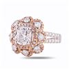Image 2 : 1.96 ctw I COLOR I1 CLARITY Diamond 18K White & Rose Gold Ring w/ Pink Diamonds