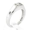 Image 5 : Platinum 0.87 ctw GIA Emerald Cut Sideways Bezel Set Diamond Solitaire Band Ring