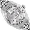 Image 1 : Rolex Ladies Stainless Steel Quickset Sapphire Silver Diamond Datejust Hidden Cl