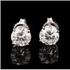 Image 2 : 3.11 ctw G to H COLOR SI2 to I1 CLARITY Diamond 14K White Gold Stud Earrings