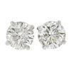 Image 5 : NEW Classic Platinum 1.86 ctw Round Brilliant Cut Diamond Prong Set Stud Earring