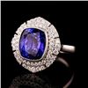 Image 2 : 7.86 ctw Tanzanite and 0.69 ctw Diamond Platinum Ring (GIA CERTIFIED)