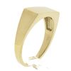 Image 4 : Solid 14K Yellow Gold Engraveable Elongated Rectangular Polished Signet Ring
