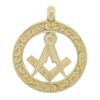 Image 4 : Antique 9c Yellow Gold Engraved Work Reversible Circle Masonic Medallion Pendant
