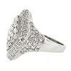 Image 5 : 18K White Gold 3.08 ctw Round Brilliant Fiery Diamond Square Shape Platter Ring